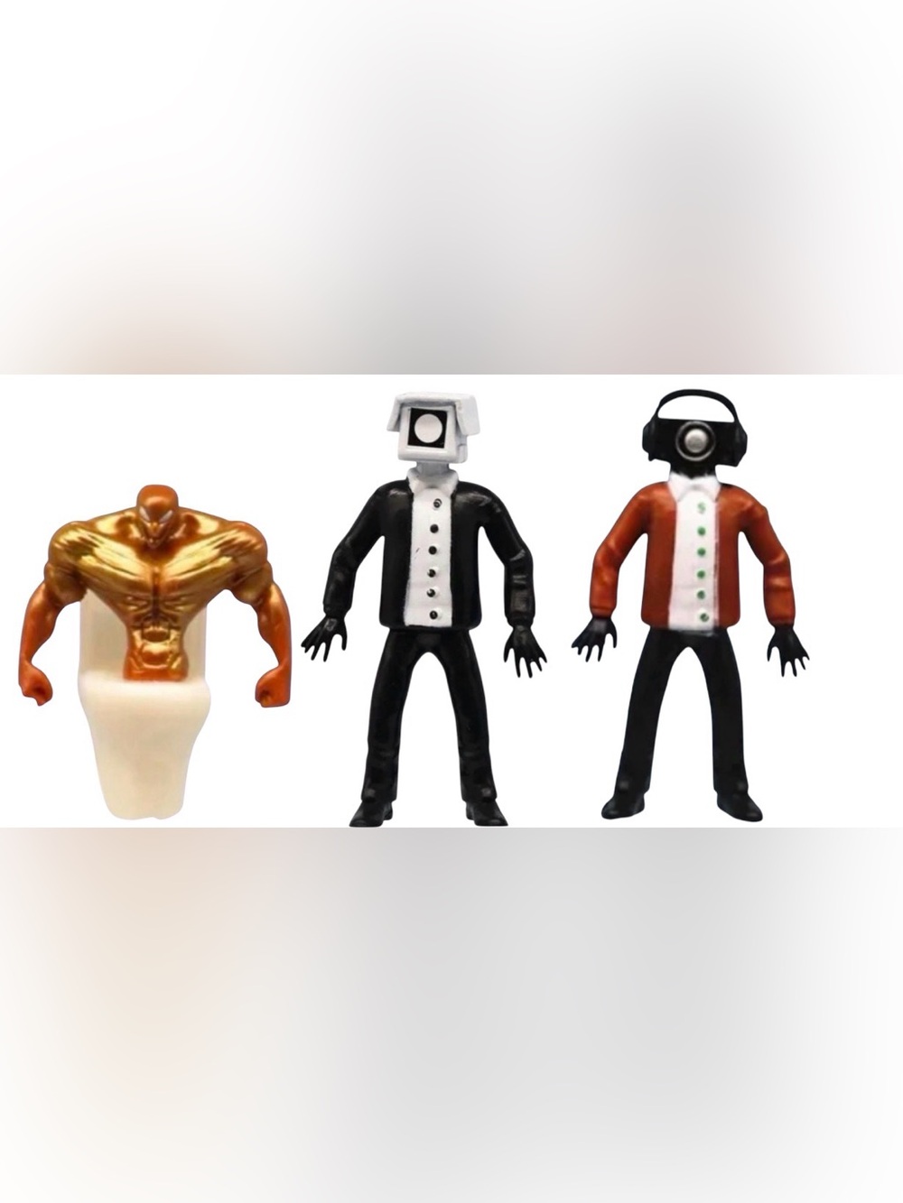 Skibidi Toilet 3 Figure Set Toy Cameraman TV Man Speaker Man Figure Toy Kids New